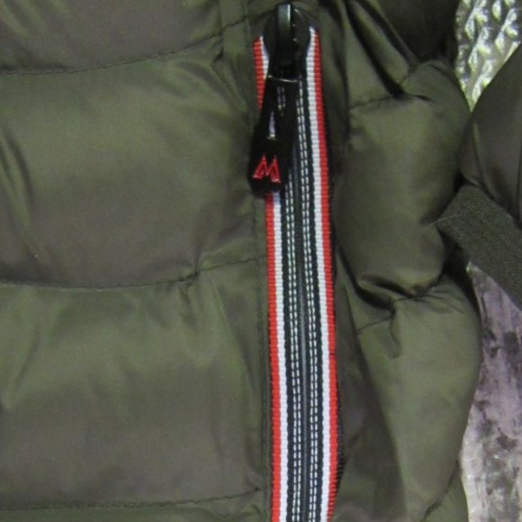 NWT Lt. Quilted Jacket Olive w/Zip Off Down Hood - Picture 3 of 9